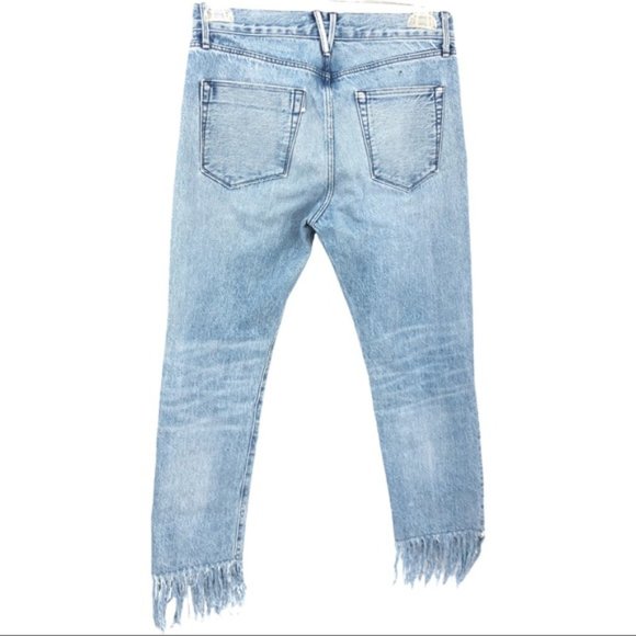 SOLD! 3X1 Light Wash Mid Rise Fringe Cropped Mom Jean 24 - Picture 8 of 10